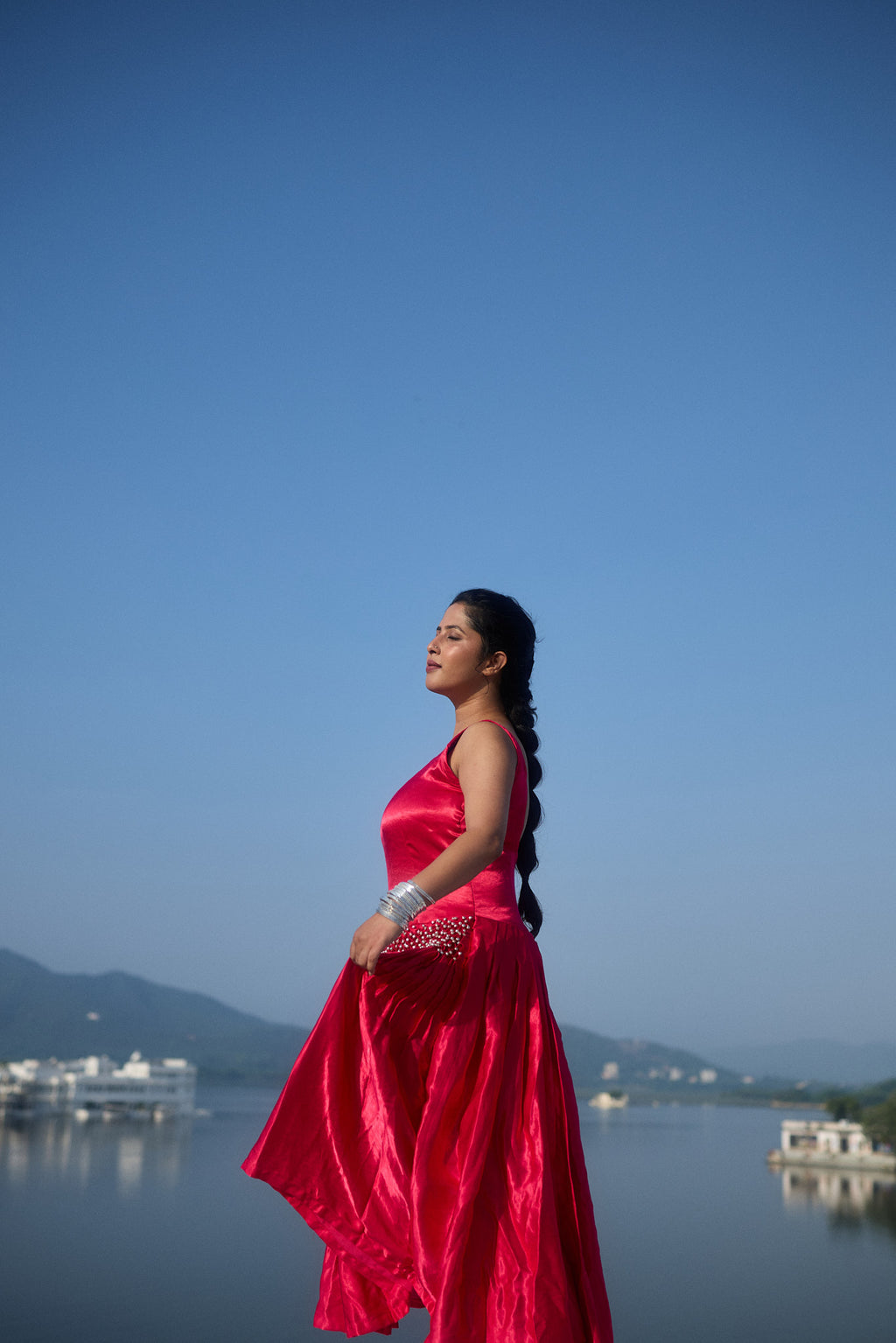 Gajji Silk Smocked Ghunghroo Dress