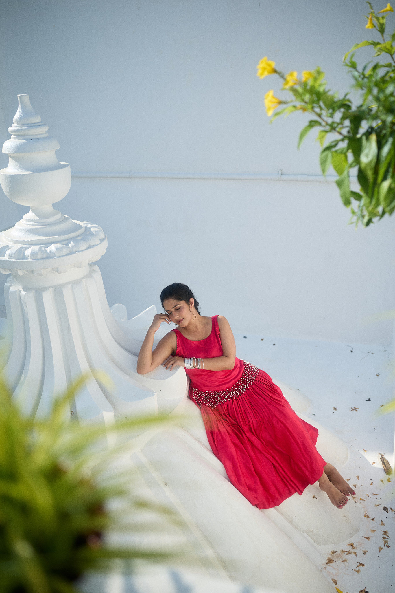 Gajji Silk Smocked Ghunghroo Dress
