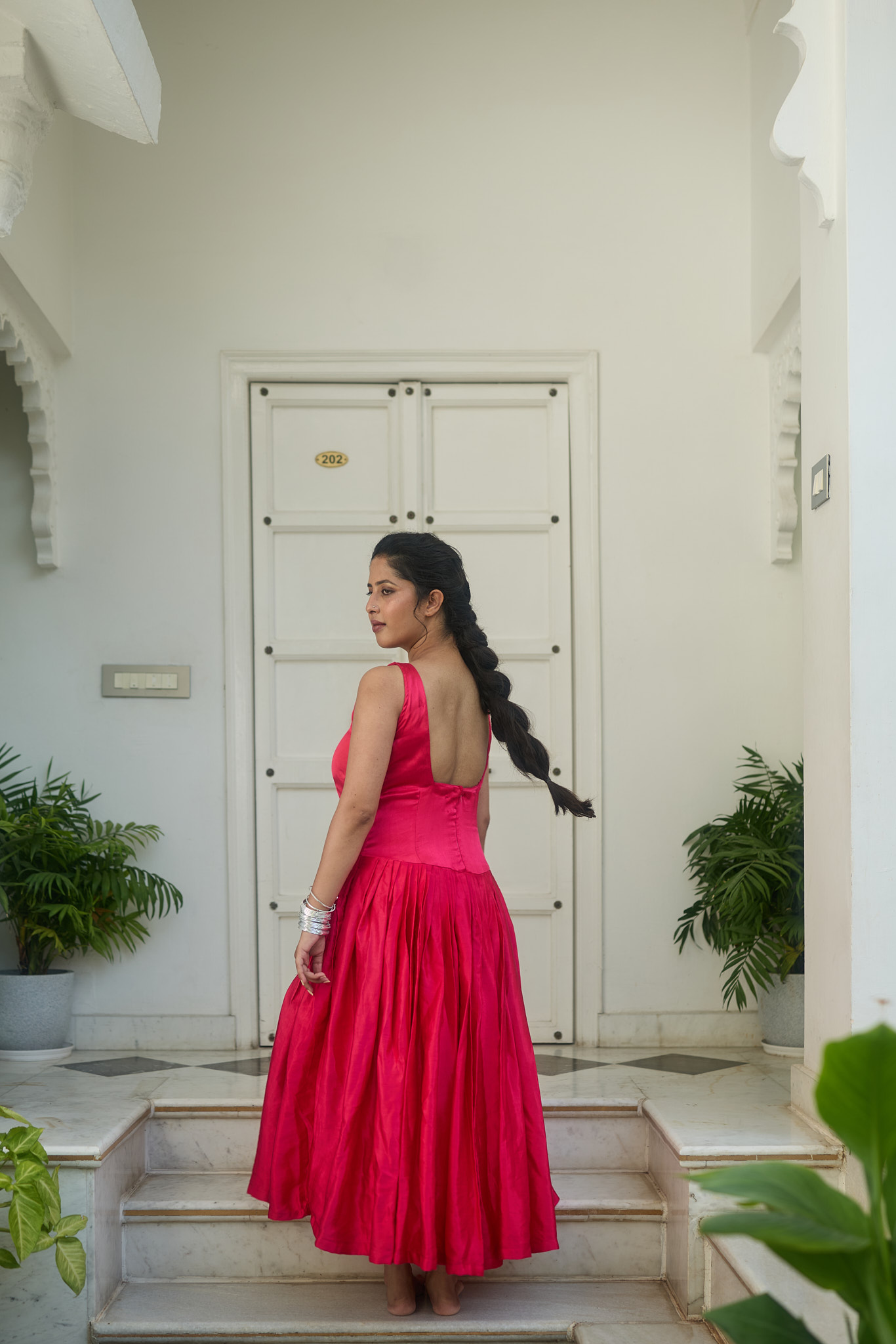 Gajji Silk Smocked Ghunghroo Dress
