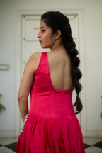 Gajji Silk Smocked Ghunghroo Dress