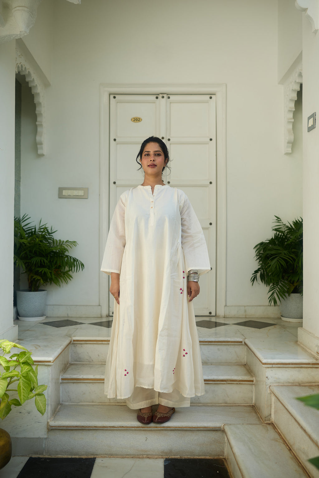 Silk Chanderi Kurta Set