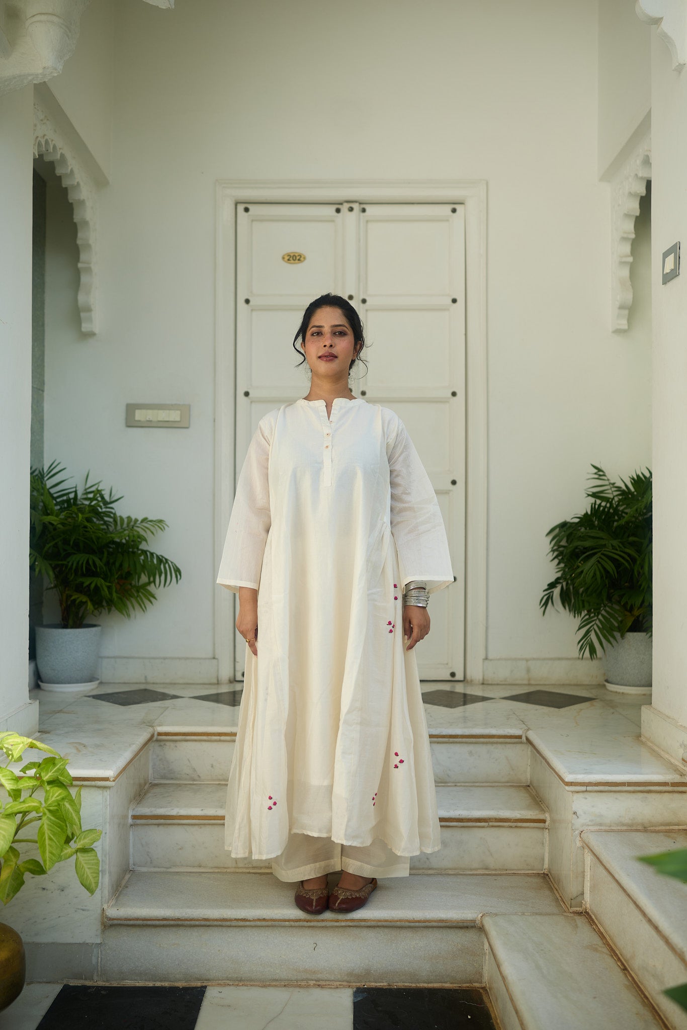Silk Chanderi Kurta Set