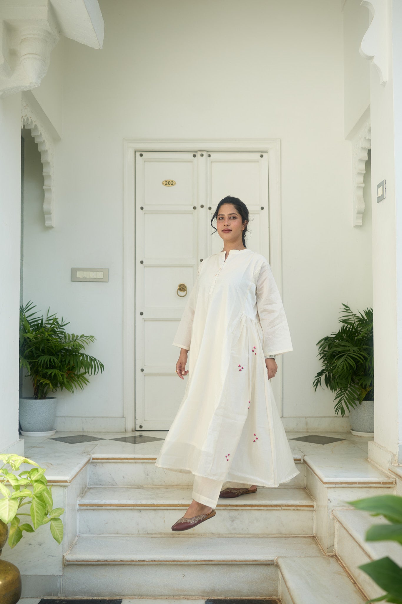 Silk Chanderi Kurta Set