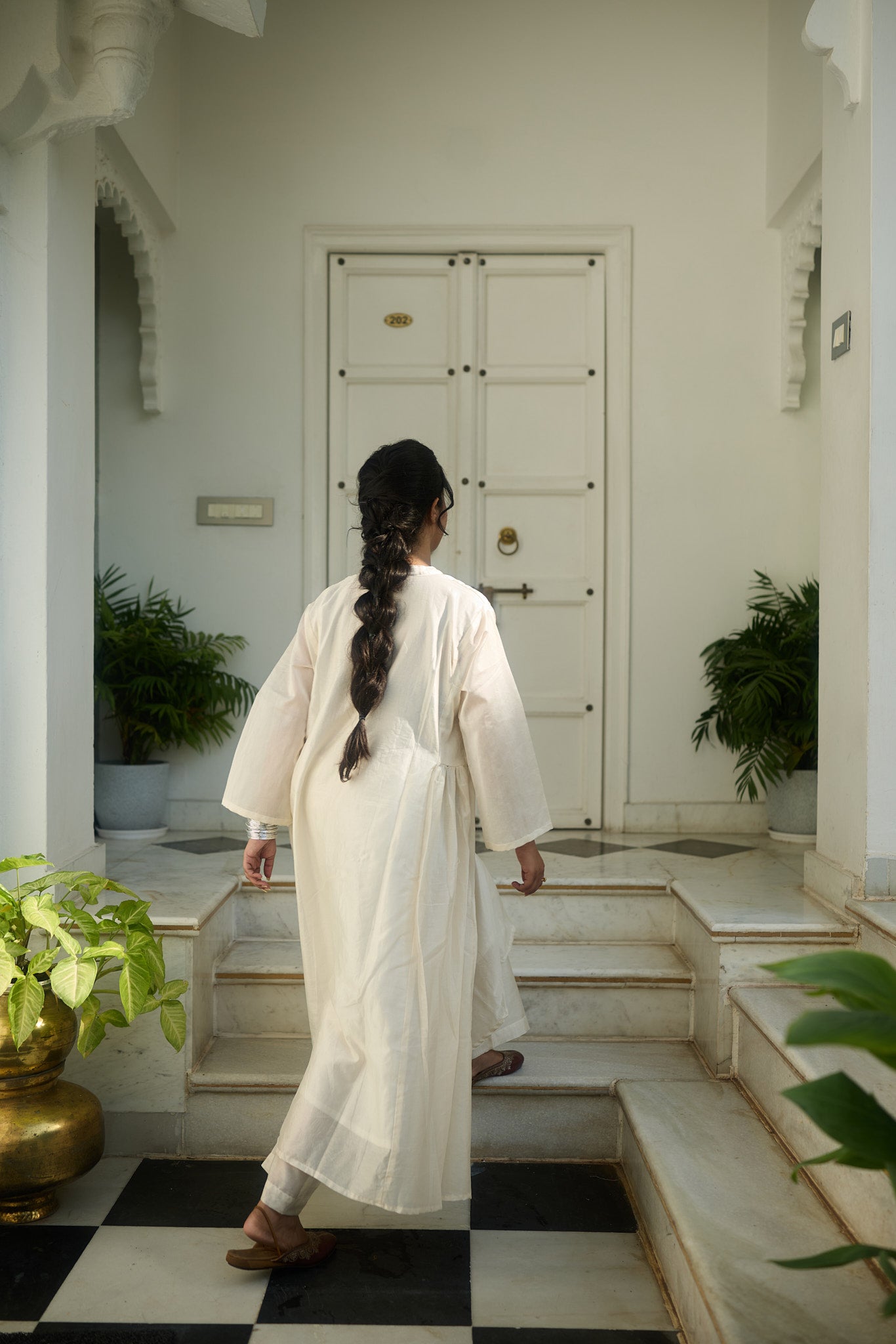 Silk Chanderi Kurta Set