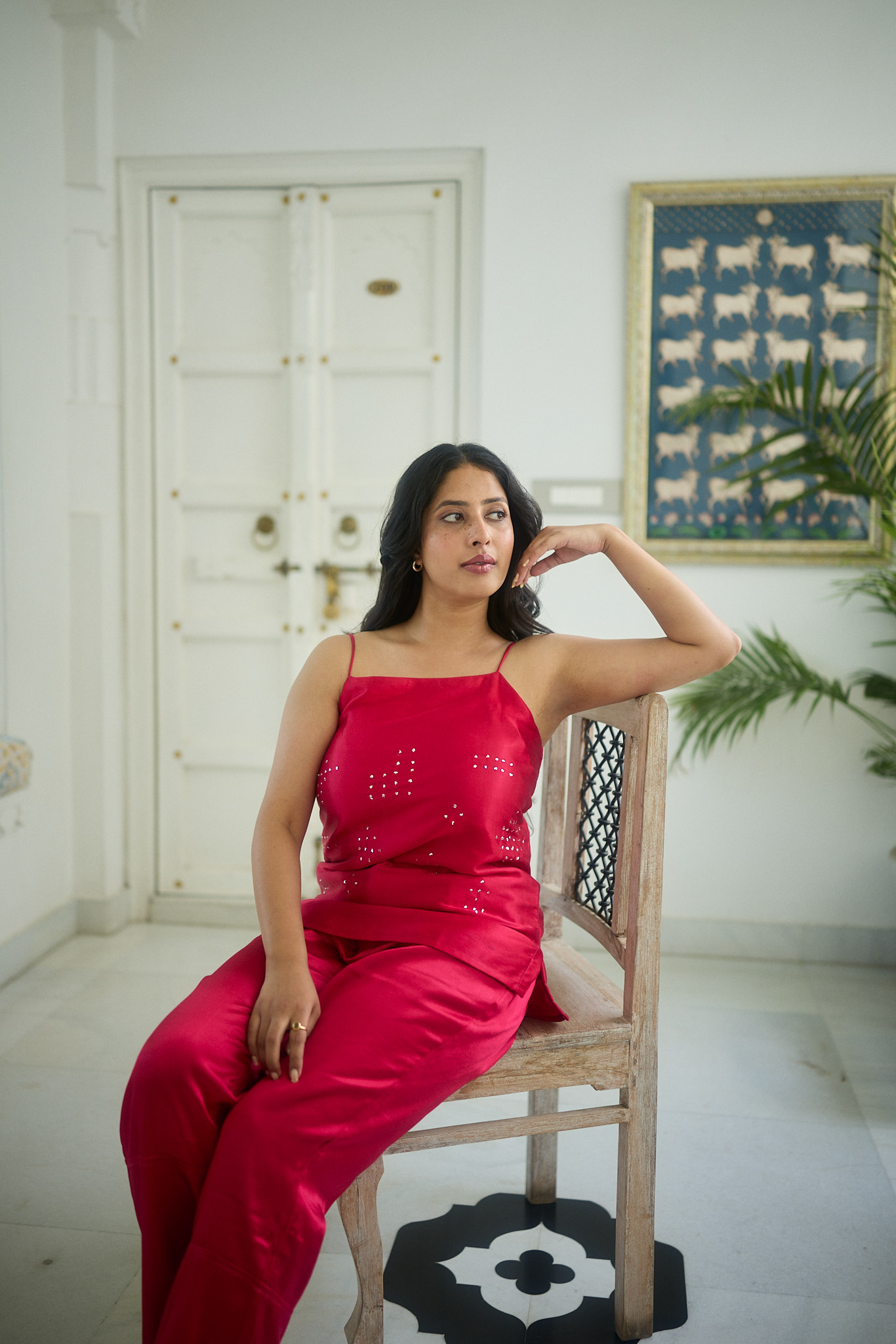 Gajji Silk Bias Top