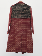 Red Gharcholi Up-Cycled Trench Coat